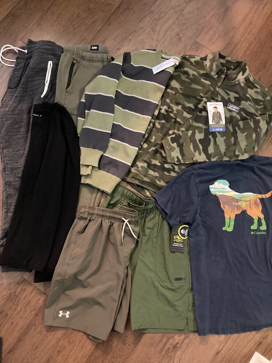 Eddie Bauer Other - Boys Bundle School Tee Joggers Shorts Under Armour American Eagle Green Size 14